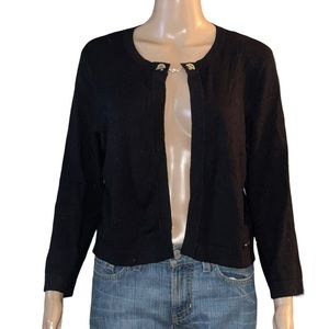 Calvin Klein toggle chain collar open sweater